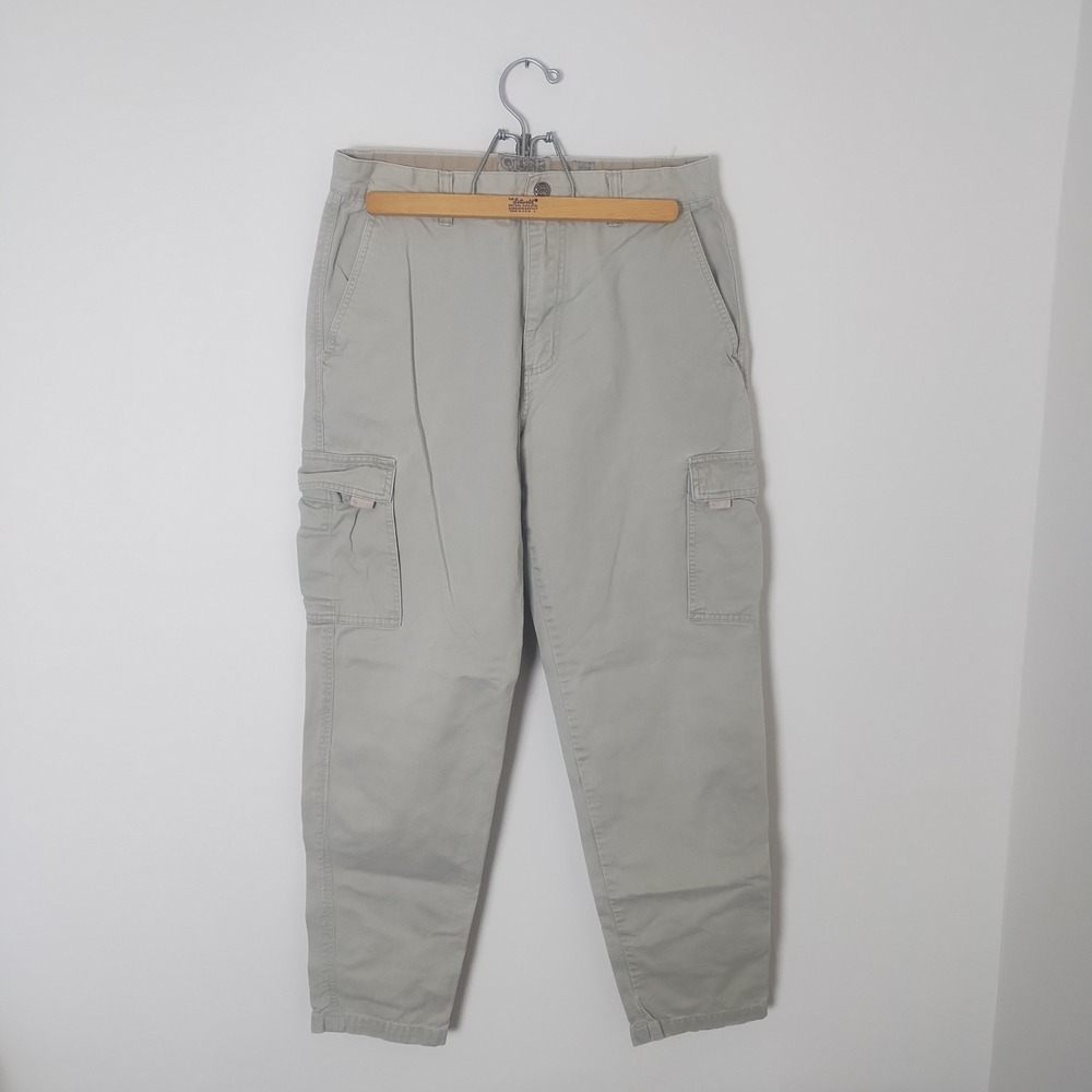 Quiksilver Vintage Cargo Pants Mens 32x30 Tan Cotton Surf Utilitarian Gorpcore